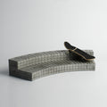Curve Brick Bench (CBB) Concrete Fingerboard Obstacle, Natural Wash Relic