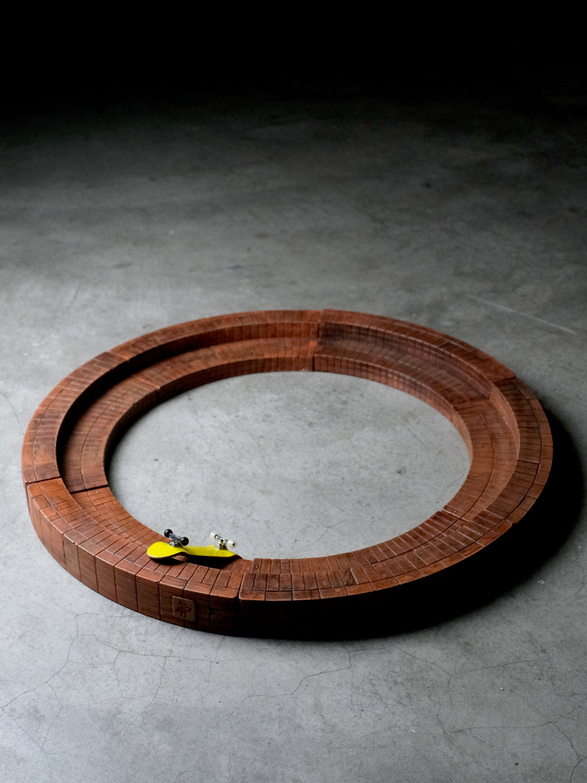 [LIMITED RUN] Curve Brick Bench (CBB) Concrete Fingerboard Obstacle, WRECKED BRICK WASH