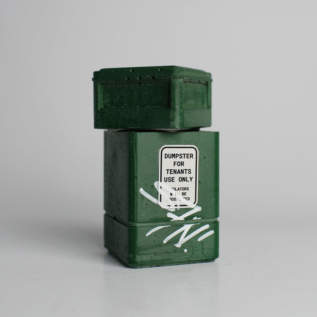 DEADWASTE Thrash Bin Concrete, Green