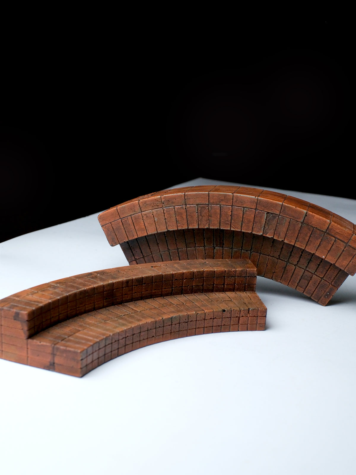 [LIMITED RUN] Curve Brick Bench (CBB) Concrete Fingerboard Obstacle, WRECKED BRICK WASH