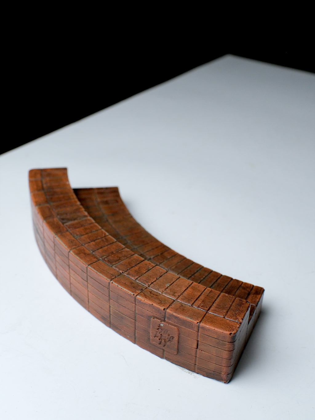 [LIMITED RUN] Curve Brick Bench (CBB) Concrete Fingerboard Obstacle, WRECKED BRICK WASH