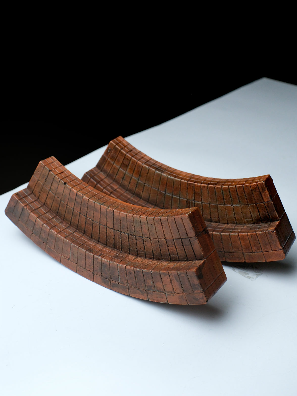 [LIMITED RUN] Curve Brick Bench (CBB) Concrete Fingerboard Obstacle, WRECKED BRICK WASH
