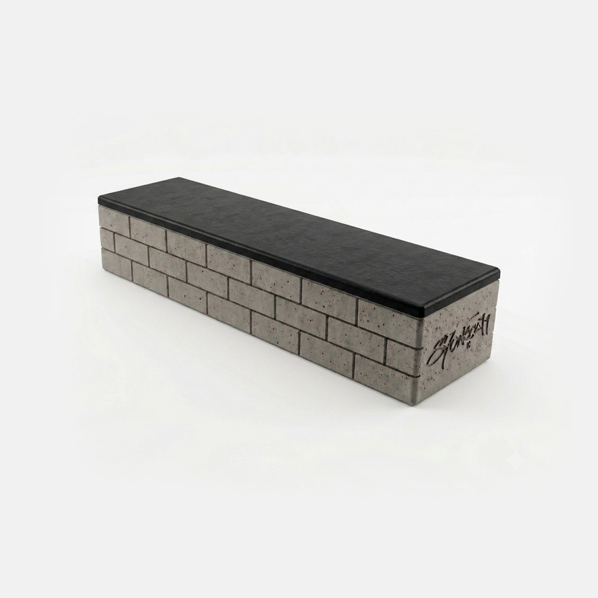 STCT Brick Bench Black- Concrete Fingerboard Obstacle