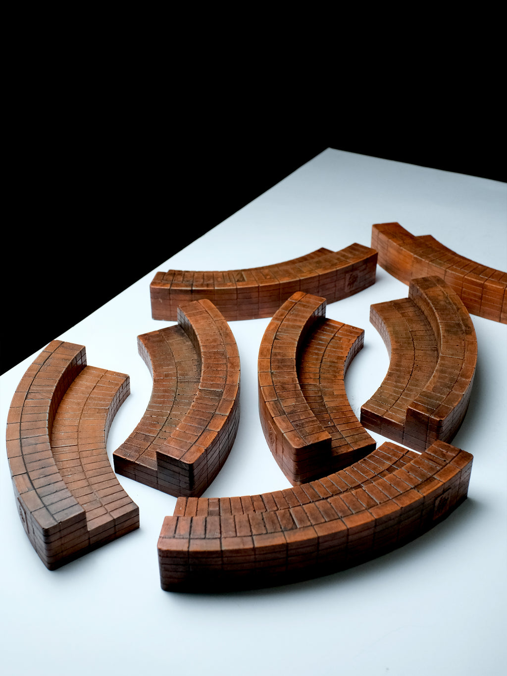 [LIMITED RUN] Curve Brick Bench (CBB) Concrete Fingerboard Obstacle, WRECKED BRICK WASH